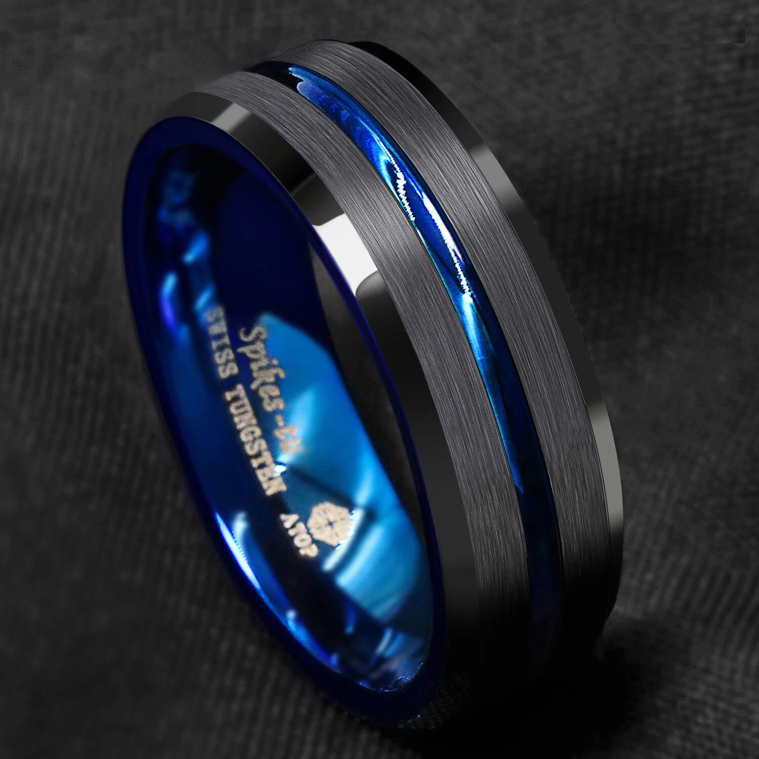 RinG★ 8mm+Black+Blue+Line+Blue+